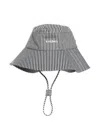 Jacquemus De-nîmes Striped Denim Bucket Hat In Blue