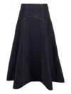 Jacquemus 'de-nîmes Triangle' Denim Skirt  In Blue