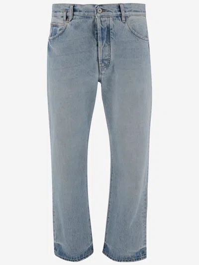 Jacquemus Blue Tapered Leg Cotton Jeans In Light Denim