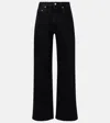 Jacquemus Ovalo Denim Trousers Featuring Pockets In Black