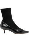 Jacquemus Tourni High-heeled Ankle Boots In Black