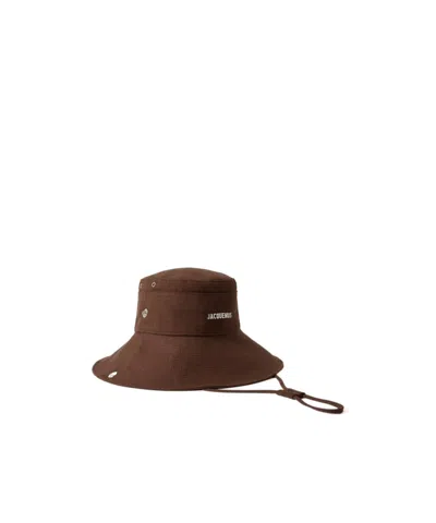 Jacquemus Decorated Fisherman's Hat In Brown