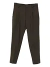 Jacquemus Deep Muted Green Trousers With Tailored Fit In Black