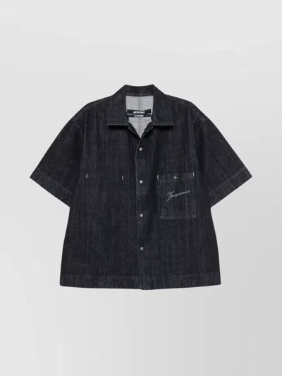 Jacquemus Denim Aloe Short Sleeve Shirt
