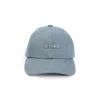 Jacquemus Denim Cap With Gadjo Logo Plaque In Blue