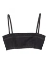 Jacquemus Denim Cropped Top In Blue