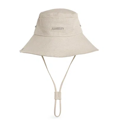 Jacquemus Denim De-nîmes Bucket Hat In White