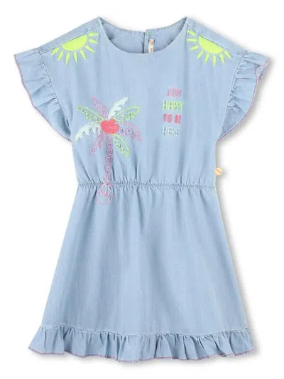 Billieblush Kids' Denim Dress In Blue