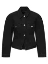 Jacquemus La Veste De Nimes Black Jacket With Rear Belt In Denim Woman In Black