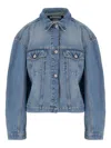 Jacquemus Classic Cotton Denim Jacket With Tailored Hem And Chest Pockets In Blue