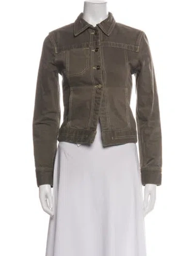 Pre-owned Jacquemus Denim Jacket In Green