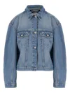 Jacquemus Classic Cotton Denim Jacket With Tailored Hem And Chest Pockets In Blue