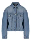 Jacquemus Classic Cotton Denim Jacket With Tailored Hem And Chest Pockets In Blue