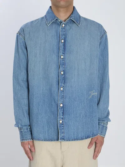 Jacquemus Denim Shirt De-nimes Simon In Blue