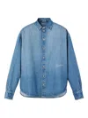 Jacquemus La Chemise De-nimes Simon With Embroidered Logo Clothing In Animal Print