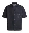 Jacquemus 'de Nîmes' Blue Shirt With Embroidered Logo On The Front In Navy