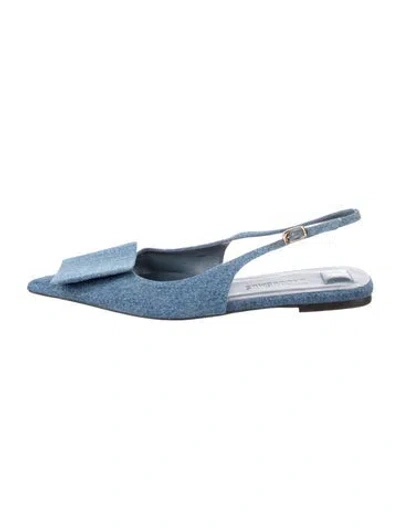 Pre-owned Jacquemus Denim Slingback Flats In Blue