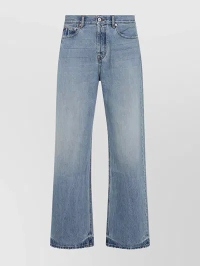 Jacquemus Denim Trousers Featuring Belt Loops In Blue