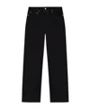 Jacquemus Straight Denim Pants Featuring Belt Loops In Black