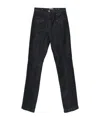 Jacquemus Straight Jeans In Dark Blue Denim In Black