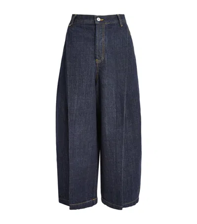 Jacquemus De-nîmes Miami Wide Jeans In Navy