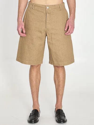 Jacquemus De-nimes Pastro Bermuda Shorts In Brown