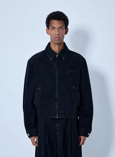Jacquemus De-nîmes Zipped Jacket In Black