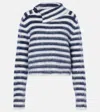 Jacquemus Marina Striped Wool-blend Sweater In Blue