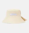 Jacquemus La Chapeau Vela Paper Bucket Hat In Beige