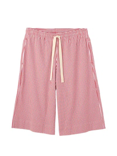 Jacquemus D'été Stripe-print Drawstring Shorts In Pink