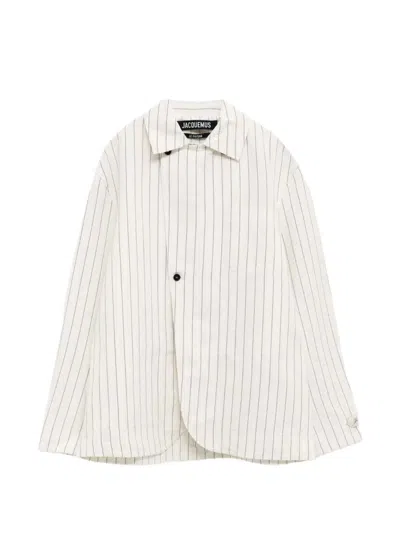 Jacquemus Dimanche Striped Jacket In Multi