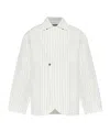 Jacquemus Dimanche Striped Jacket In White