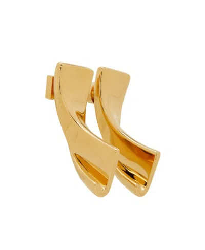 Jacquemus Distorted Detail Earrings In Gold