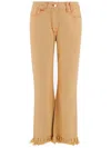 Jacquemus Distressed-effect Flared Jeans In Beige