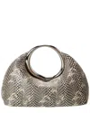 Jacquemus The Calino Small Snake-embossed Leather Clutch