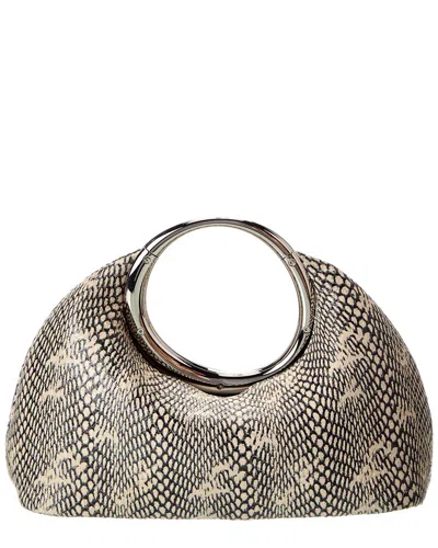 Jacquemus The Calino Small Snake-embossed Leather Clutch