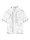 Jacquemus Dog Embroidered Collar Graphic Print Shirt In Multi