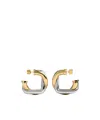 Jacquemus Metallic Earrings With Twisted Hoop Design In Brass Woman In Multi