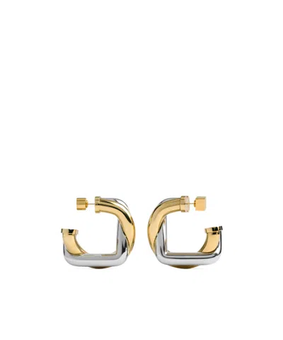 JACQUEMUS DOPPIO BRASS HOOPS