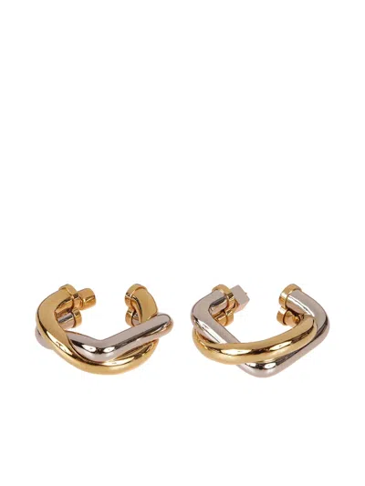 Jacquemus Doppio Intertwined Hoop Earrings In Multi