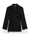 Jacquemus Crossover Double Breasted Blazer In Black