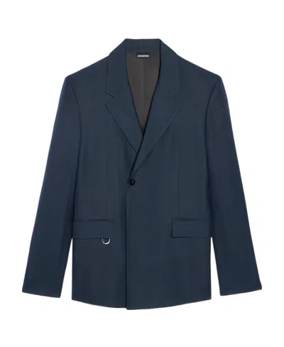 Jacquemus Double-breasted Blazer In Black