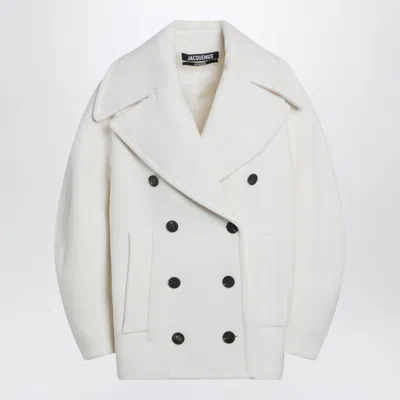 Jacquemus Double-breasted Coat In White
