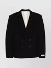 Jacquemus Double-breasted Jacket Featuring Shoulder Pads In Black