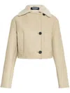 Jacquemus Double-breasted Shearling Jacket In Neutrals