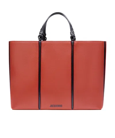 Jacquemus Double Handle Tote Bag In Brown