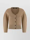 Jacquemus Doppio Button Round-neck Cardigan In Neutral