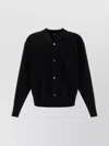 Jacquemus Men Black V-neck Cardigan With J Logo On The Back In Wool Man In Black