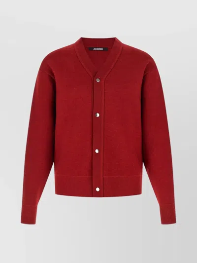 JACQUEMUS DOUBLE V-NECK CARDIGAN LONG SLEEVES