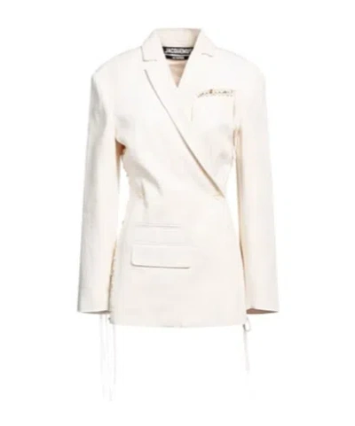 Jacquemus Double-breasted Blazer In White